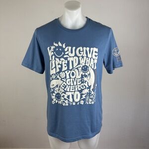 Smiley World Men’s “Give Life Energy” Positive Vibes Graphic Tee